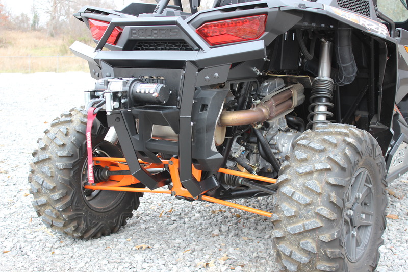 Polaris RZR 1000 Heavy Duty Back Bumper with 3000 Warn Winch Bad