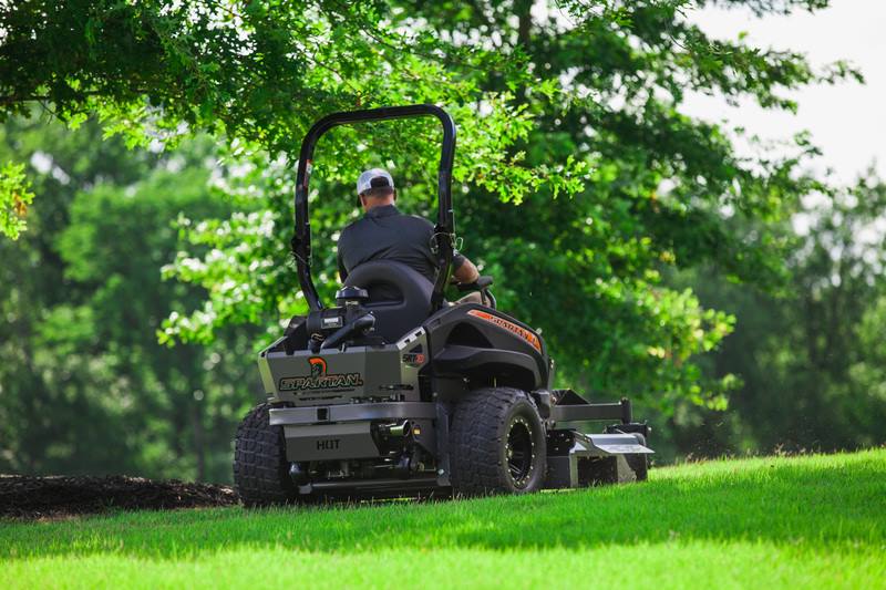 Don't mow wet, grassy hills. 